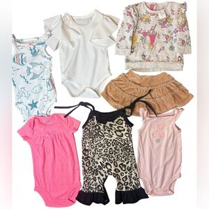 Baby Girl 3-6M Clothing Bundle Disney Baby Carter’s 7 Piece Lot